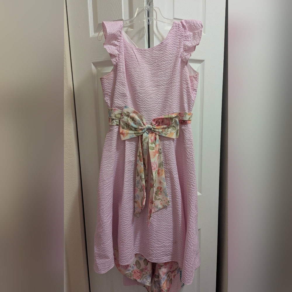 Pink Sleeveless Scoop Neck Sundress for Weddings